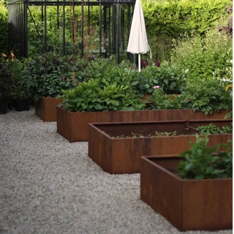 Højbede Land Modern, cortenstål (Bredde: 120 cm) Højbede Land Modern, cortenstål (Bredde: 120 cm)