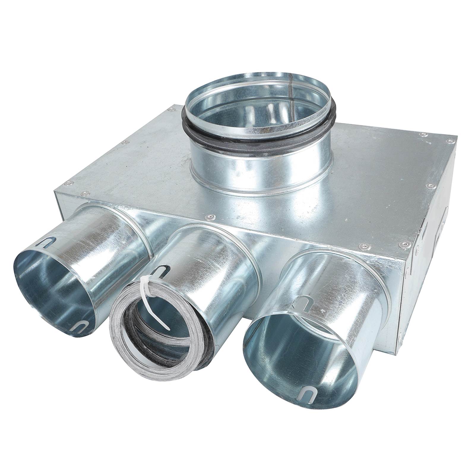 TriaAir fordelerboks nippel ø125  - 3 muffer ø75 TriaAir fordelerboks nippel ø125  - 3 muffer ø75