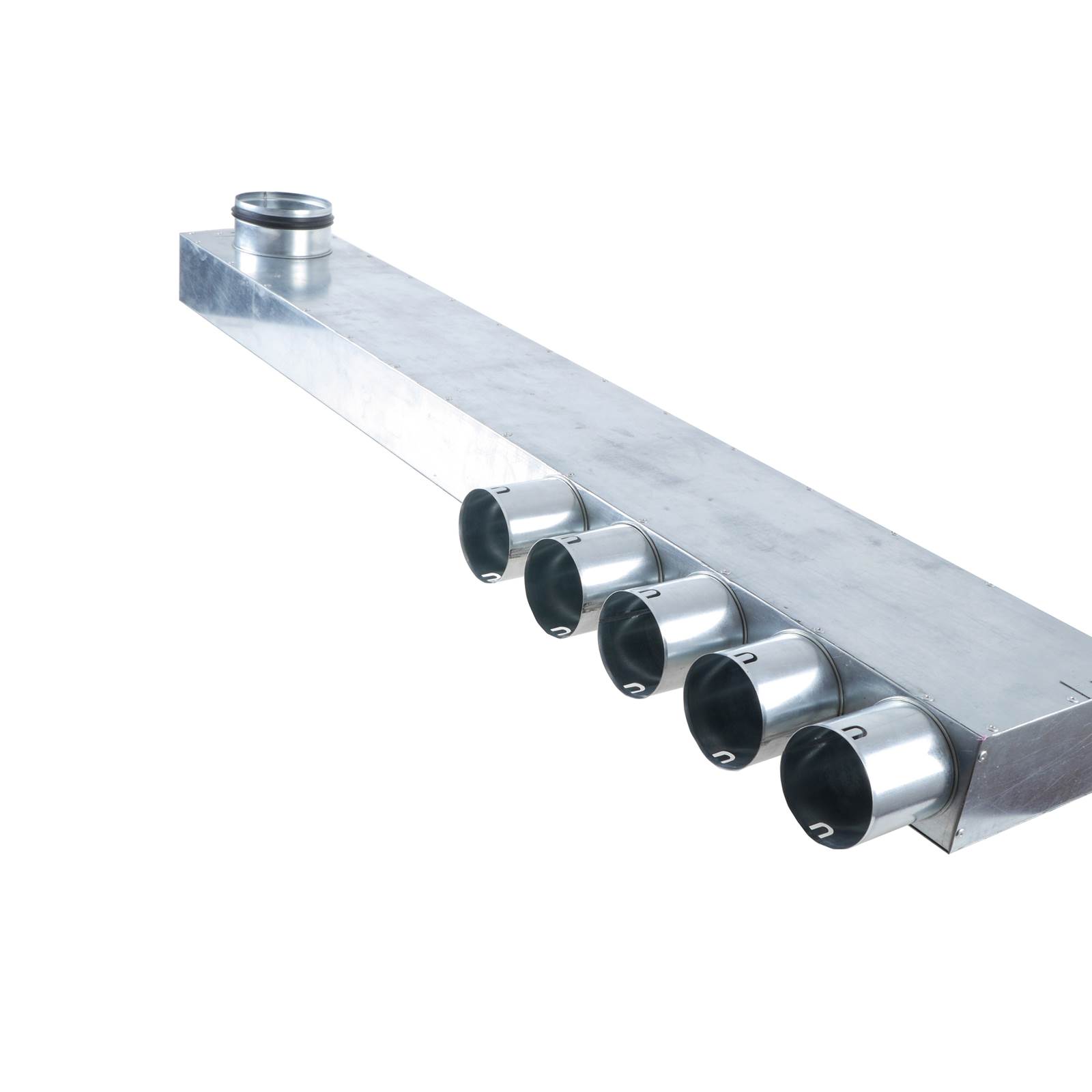 TriaAir Fordelerboks - ø125 nippel, 5 muffer - ø75 (venstre) TriaAir Fordelerboks - ø125 nippel, 5 muffer - ø75 (venstre)