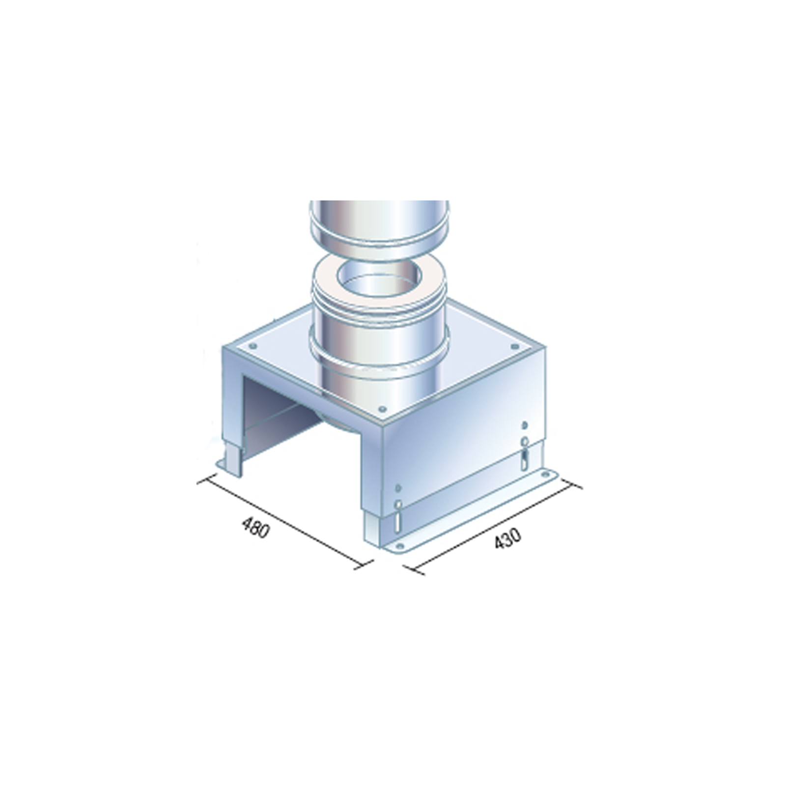 Metalbestos lav gulvbæring - stålskorsten Metalbestos lav gulvbæring - stålskorsten