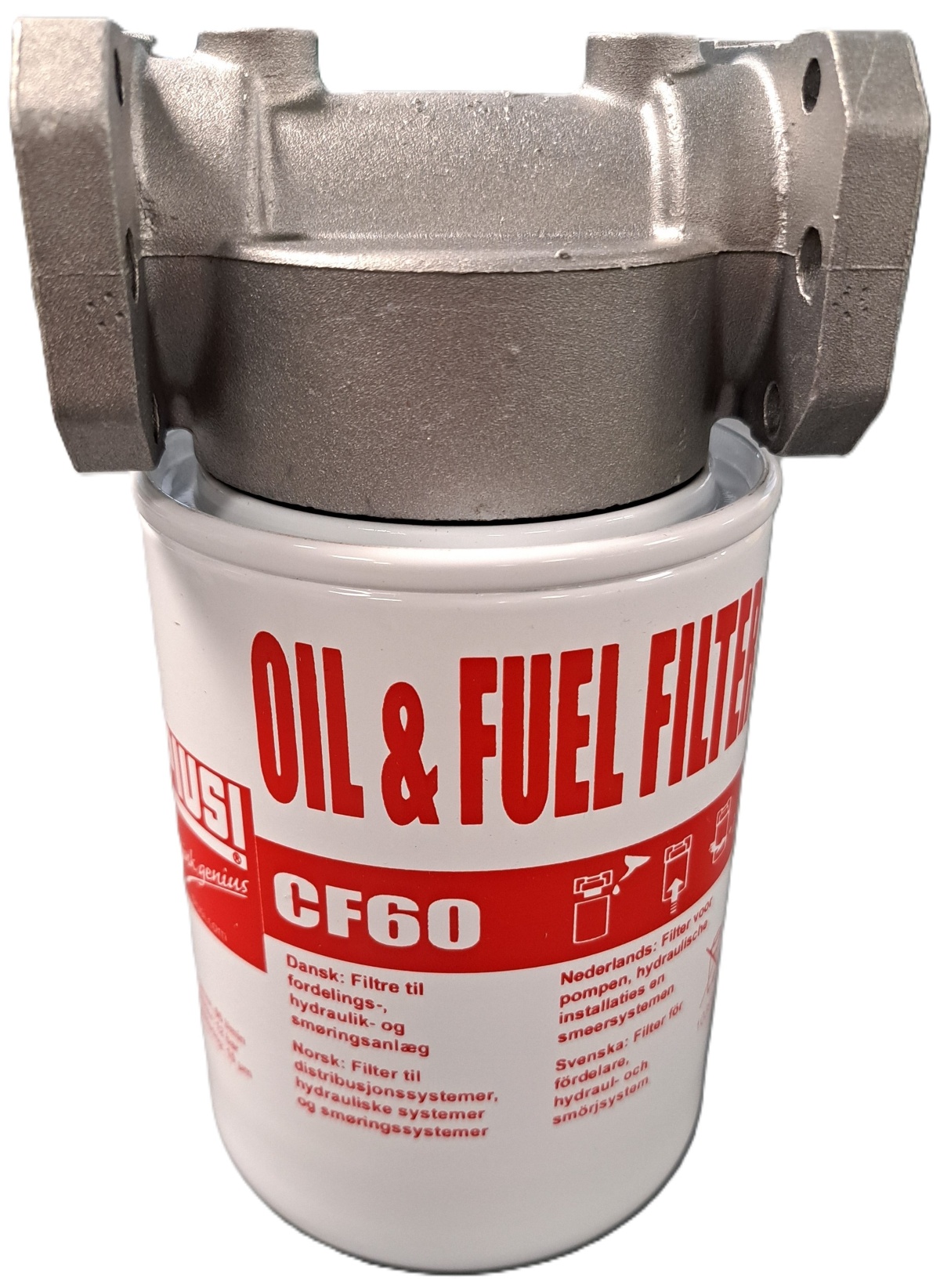 Linjefilter inkl. filterelement til diesel- og smøreolie m.m.