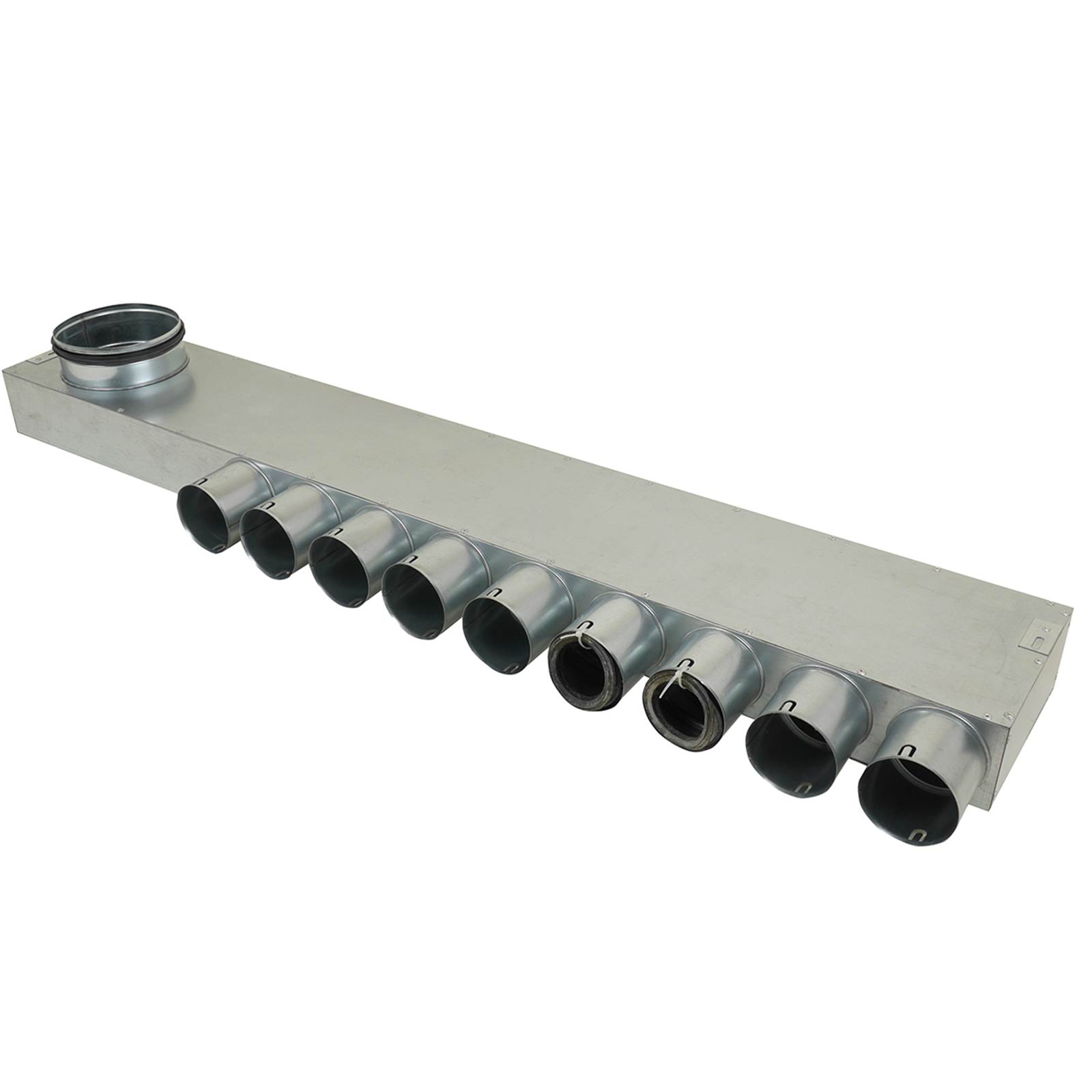 TriaAir Fordelerboks - ø160 nippel, 9 muffer - ø75 (venstre) TriaAir Fordelerboks - ø160 nippel, 9 muffer - ø75 (venstre)