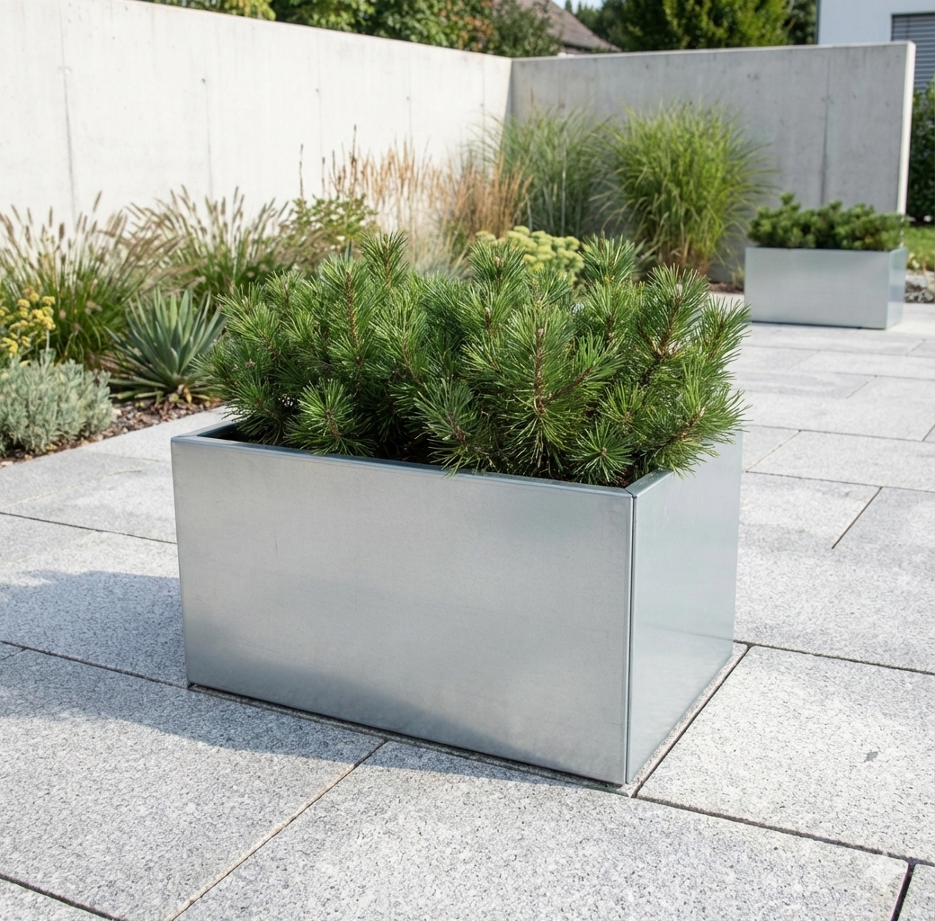 Blomlåda Land Modern, galvaniserad  (Bredd: 60 cm)