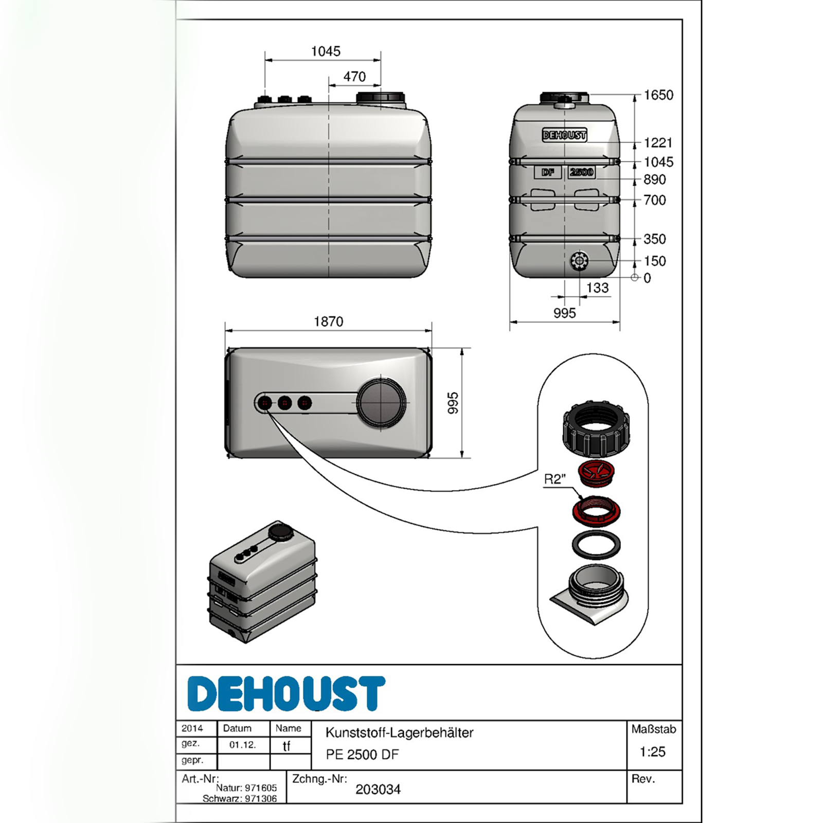 DEHOUST PE 2500 DF  - datablad DEHOUST PE 2500 DF  - datablad