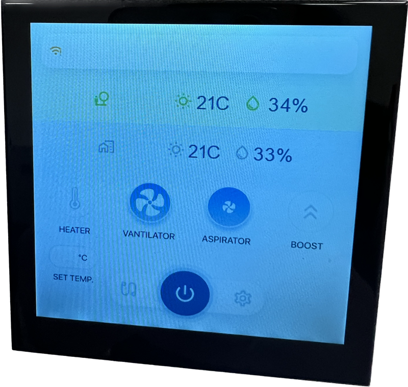 Touch display "4"  til NOTUS ventilationsanlæg Touch display "4"  til NOTUS ventilationsanlæg