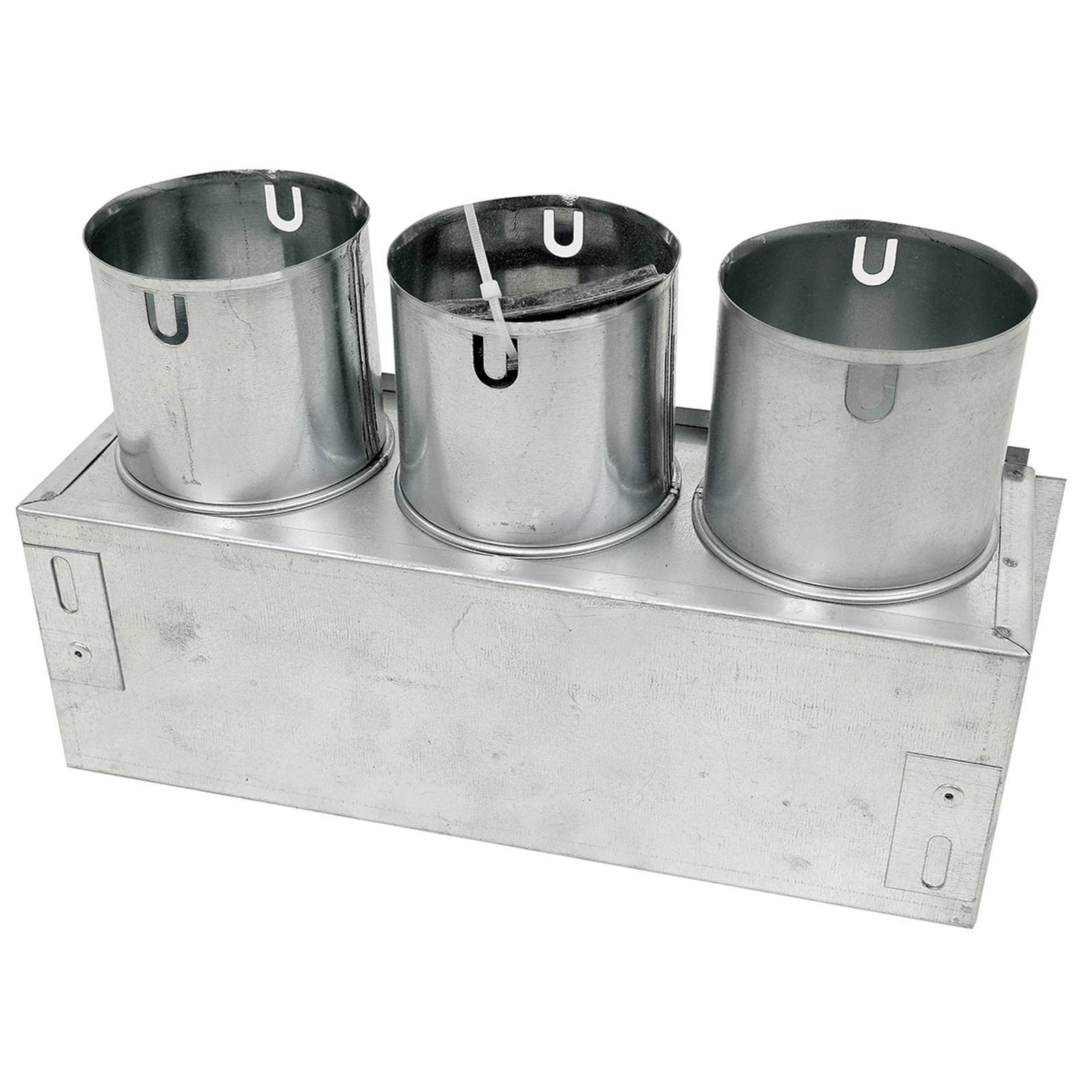 Vægboks 300x100, 3 muffer ø75 Vægboks 300x100, 3 muffer ø75