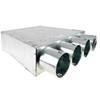 TriaAir lige fordelerboks til rist 300x100 L310, 4 muffer - ø75 TriaAir lige fordelerboks til rist 300x100 L310, 4 muffer - ø75