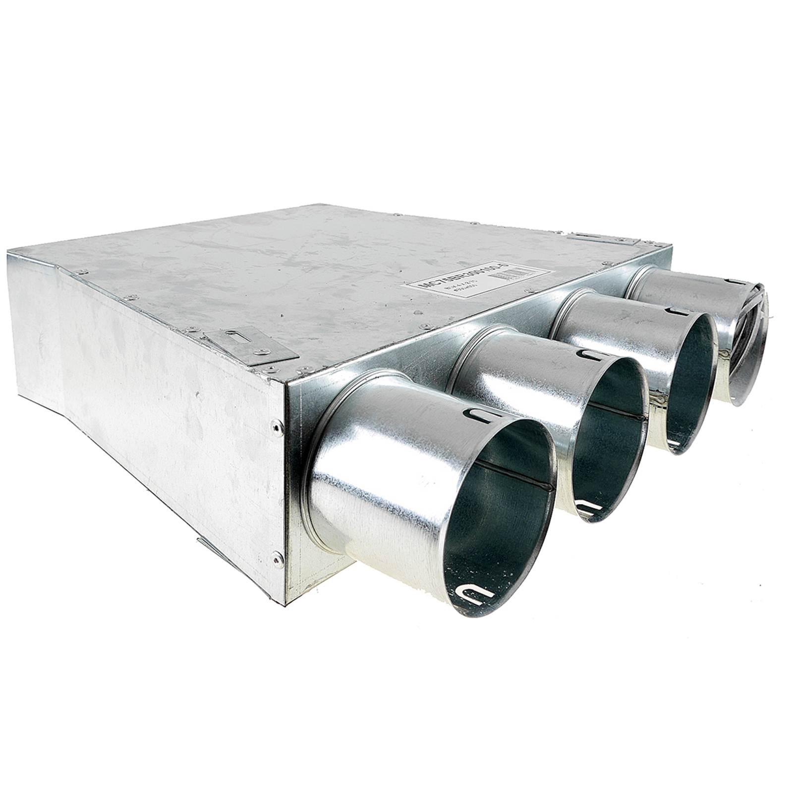 TriaAir lige fordelerboks til rist 300x100 L310, 4 muffer - ø75 TriaAir lige fordelerboks til rist 300x100 L310, 4 muffer - ø75