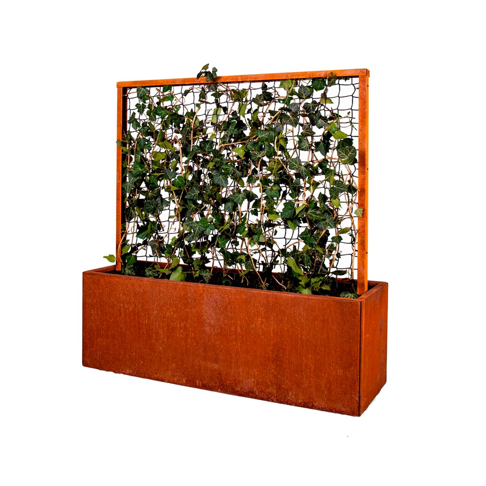 Espalier og plantekasse, corten stål Espalier og plantekasse, corten stål