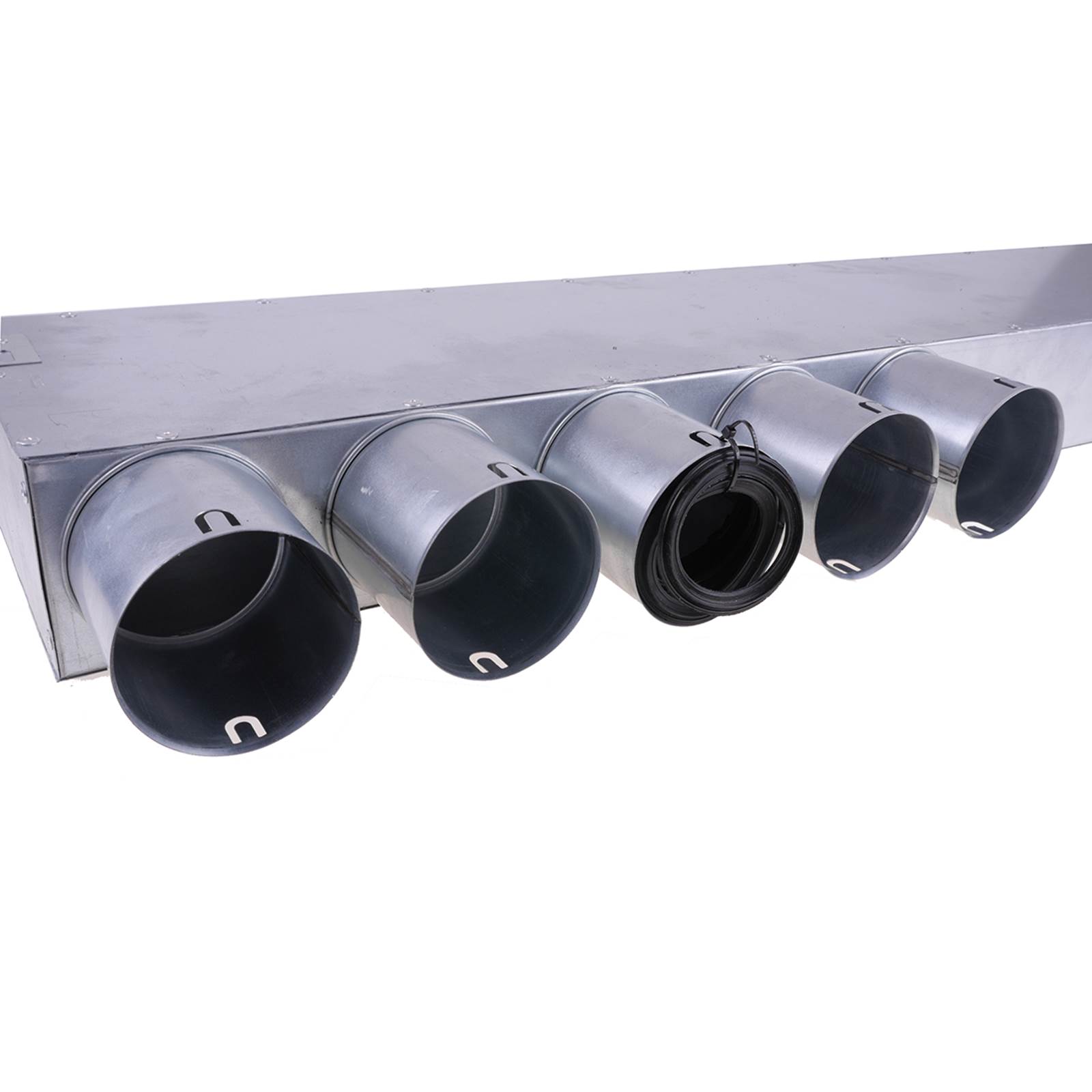 Triair fordelerboks, ø125 nippel, 5 muffer - ø75 (højre) Triair fordelerboks, ø125 nippel, 5 muffer - ø75 (højre)