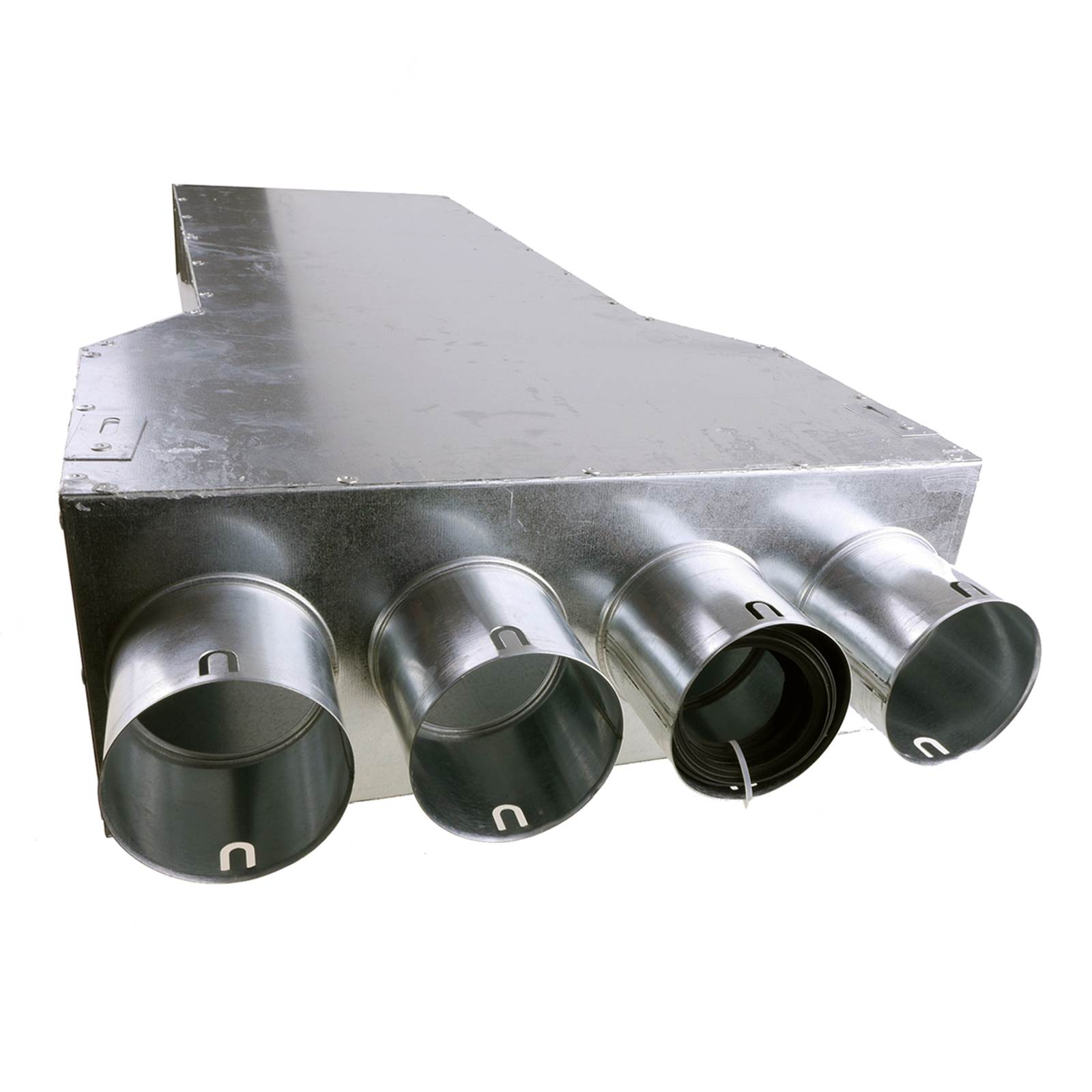 Triair lige fordelerboks til rist 280x150, 4 muffer - ø75 Triair lige fordelerboks til rist 280x150, 4 muffer - ø75