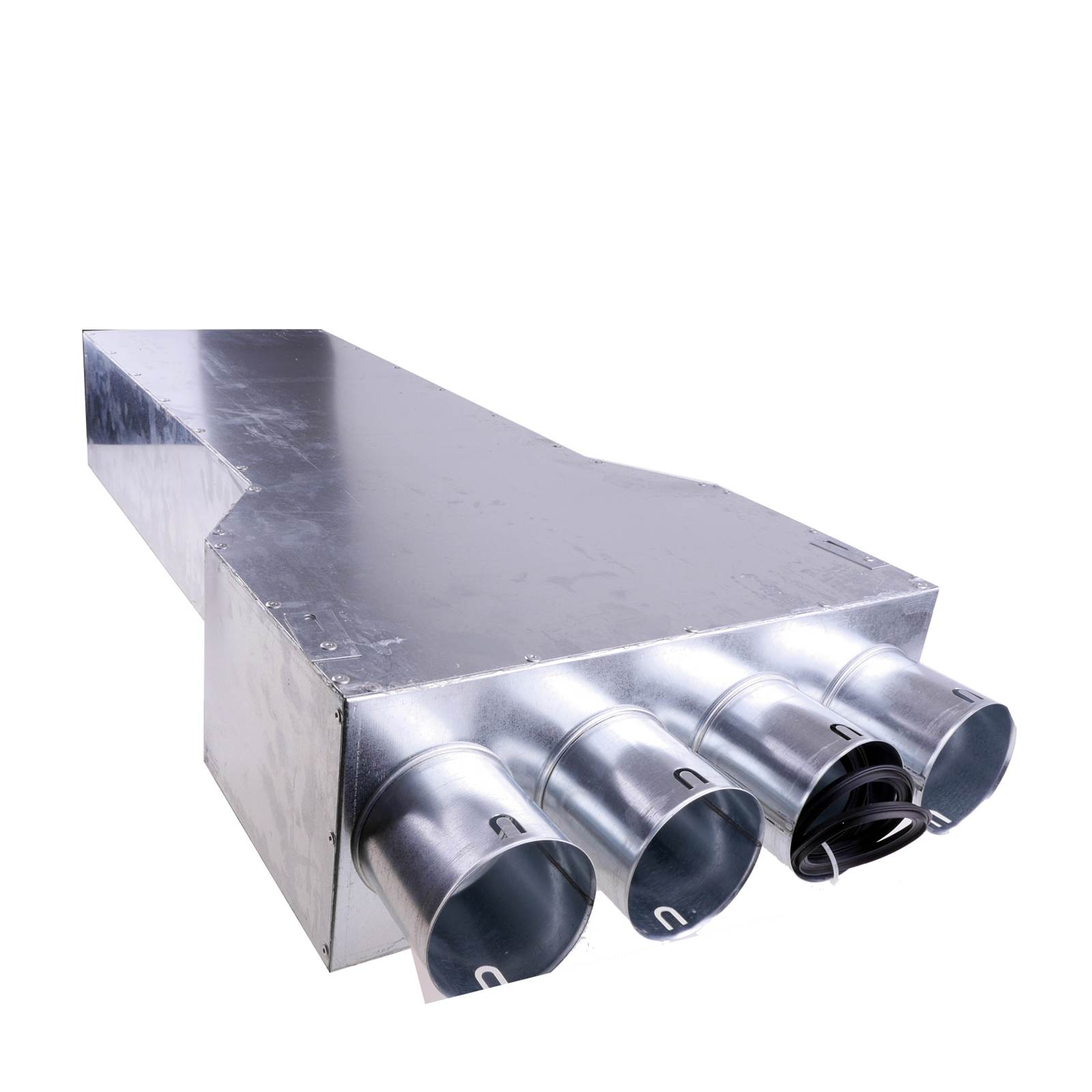 Triair lige fordelerboks til rist 280x150, 4 muffer - ø75 Triair lige fordelerboks til rist 280x150, 4 muffer - ø75