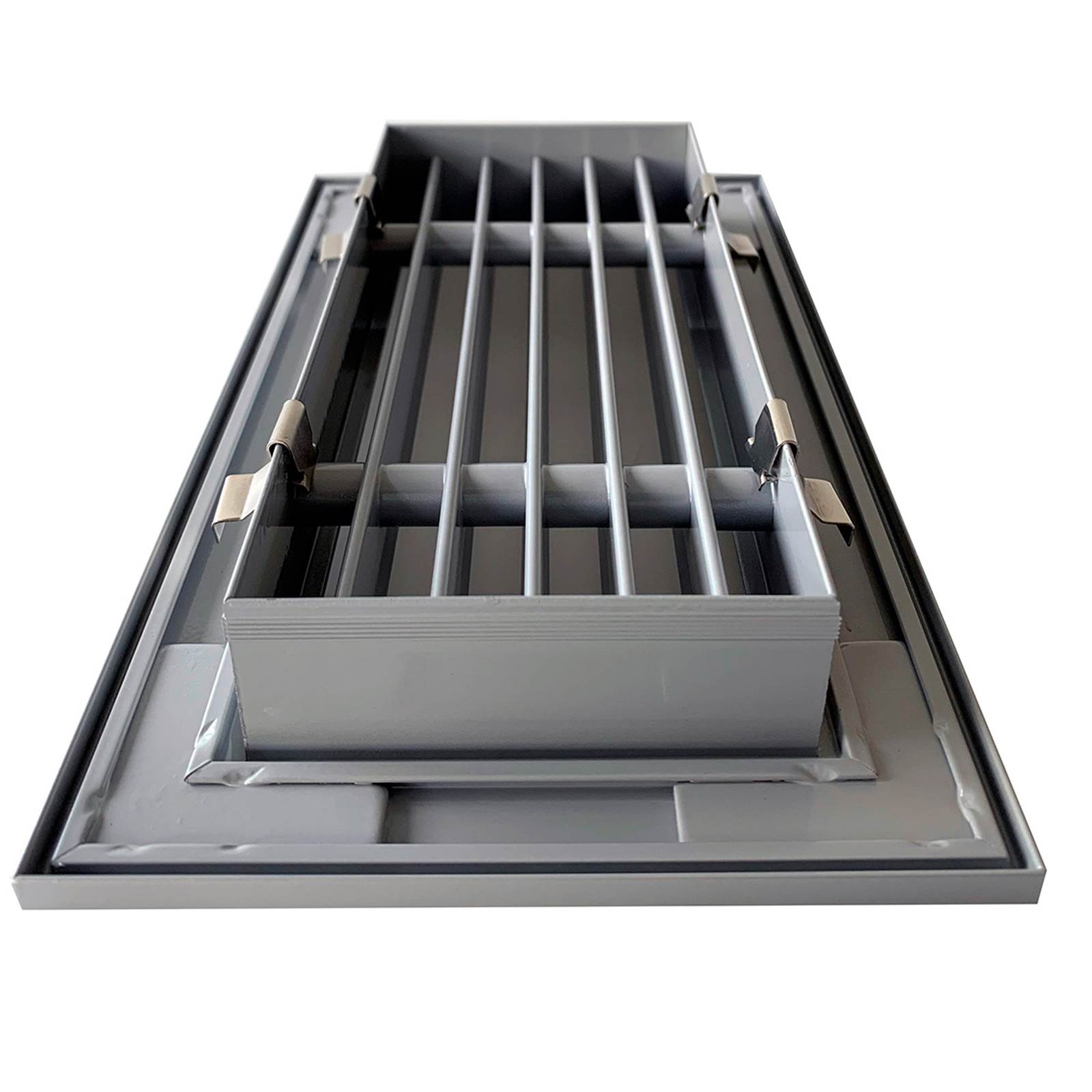 TriaAir Alurist til gulvboks 200x100 - grå Ral 9006, glans 30 TriaAir Alurist til gulvboks 200x100 - grå Ral 9006, glans 30