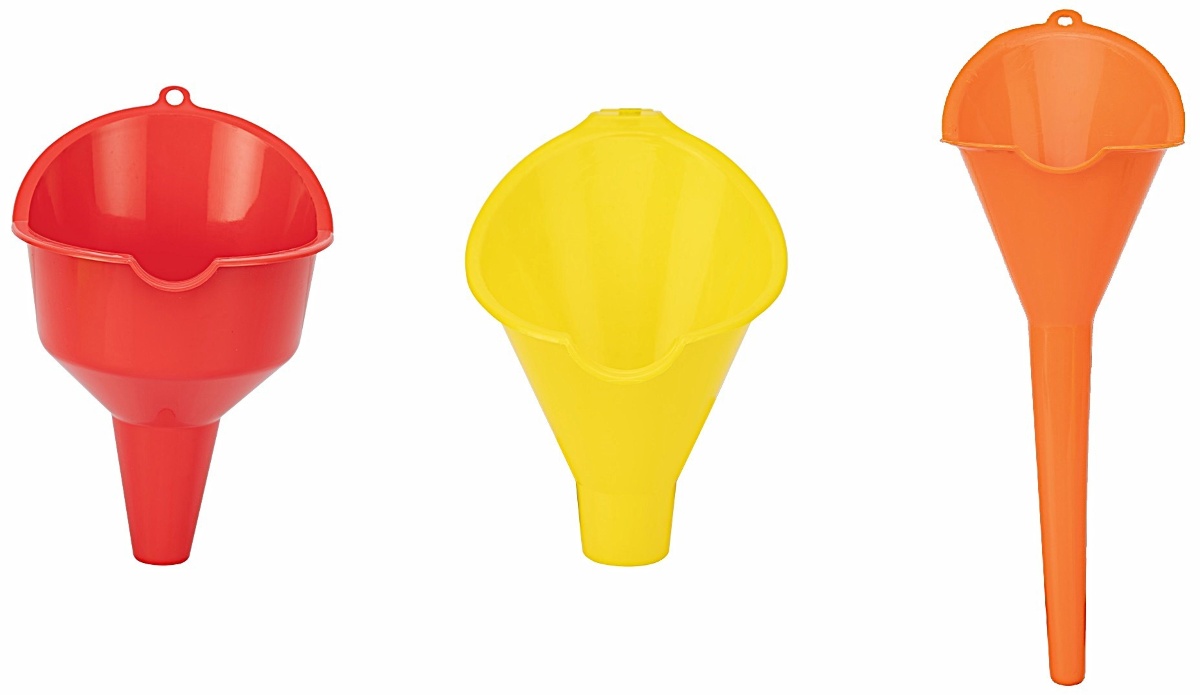 3-delt tragtsæt i holdbar polypropylen (PP)