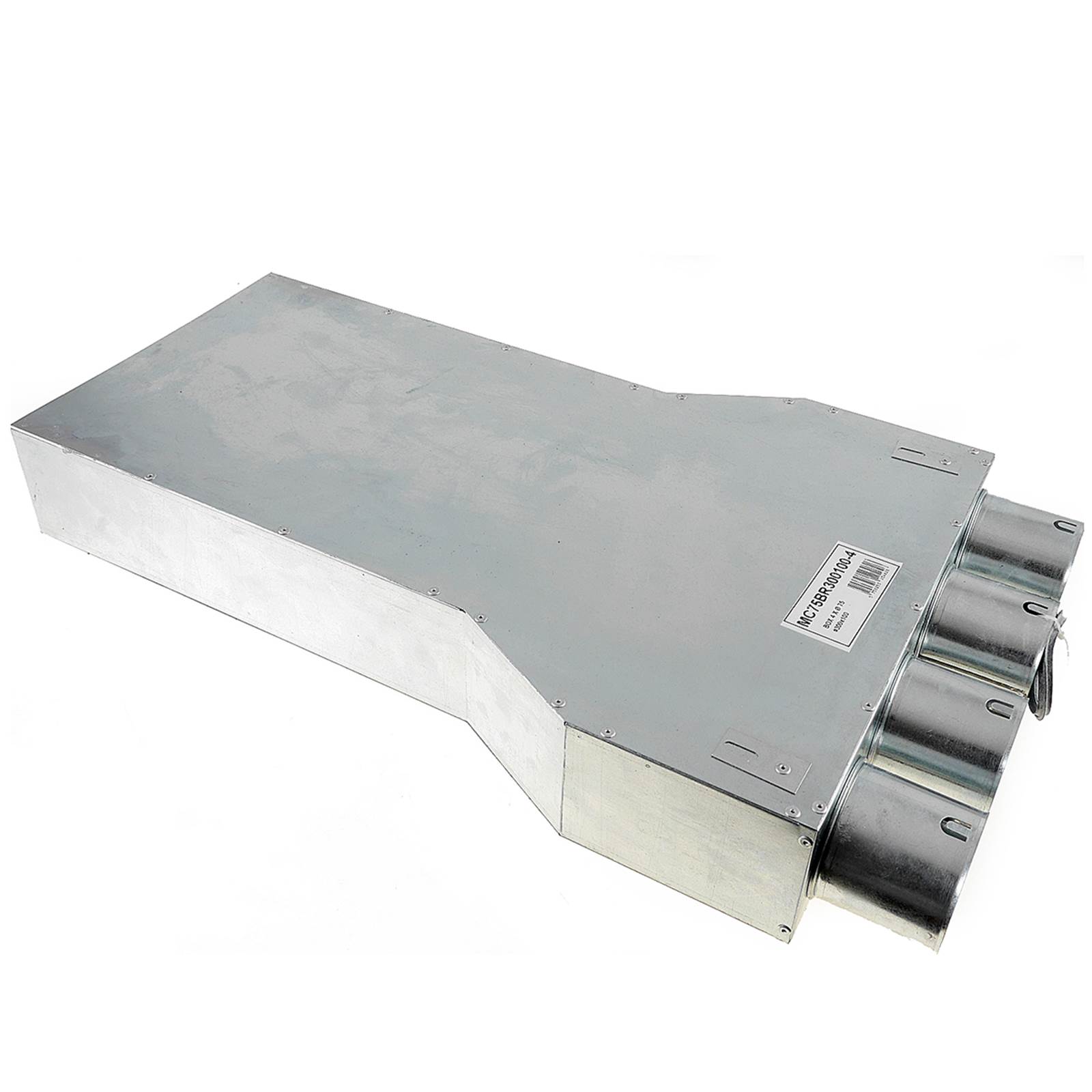 TriaAir lige fordelerboks til rist 300x100 L650, 4 muffer - ø75 TriaAir lige fordelerboks til rist 300x100 L650, 4 muffer - ø75