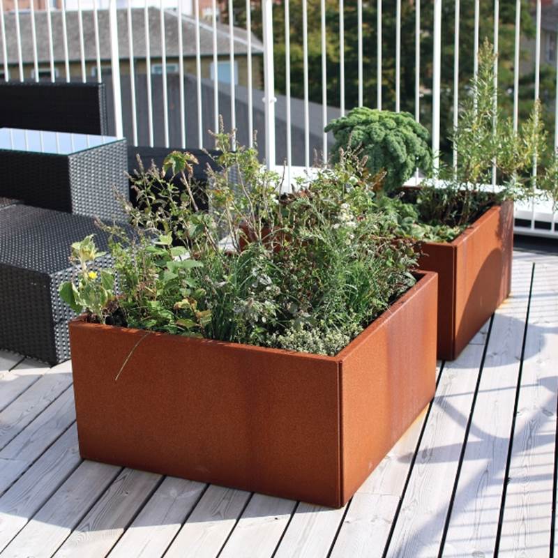 Højbede Land Modern, cortenstål (Bredde: 80 cm) Højbede Land Modern, cortenstål (Bredde: 80 cm)