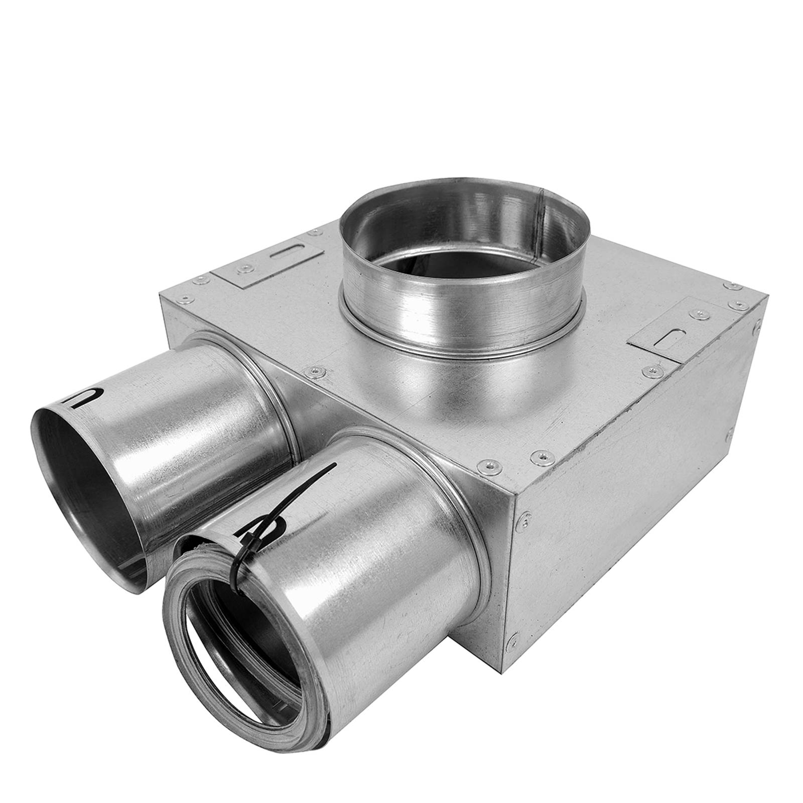 Fordeler, Vinkel ø100, H125 mm - 2 muffer ø75 Fordeler, Vinkel ø100, H125 mm - 2 muffer ø75