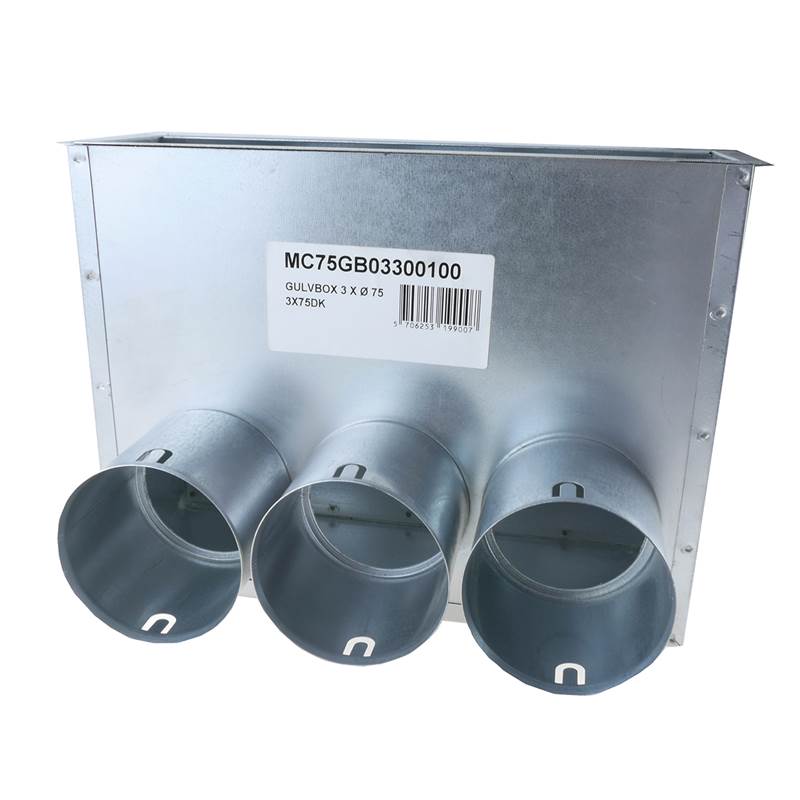 TriaAir gulvboks, 300x100 H160 - 3 muffer Ø75 TriaAir gulvboks, 300x100 H160 - 3 muffer Ø75