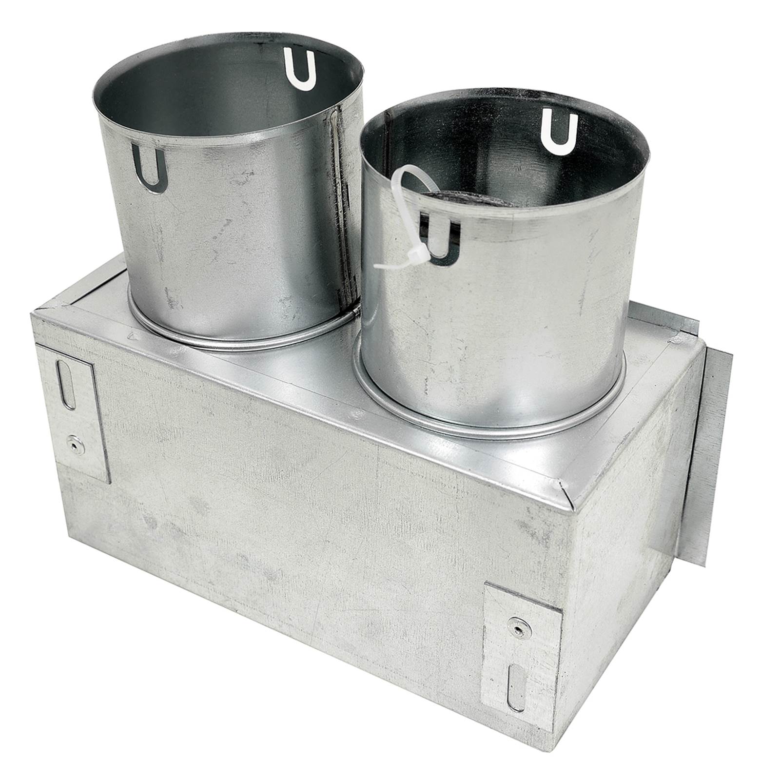 Vægboks 200x100, 2 muffer ø75 Vægboks 200x100, 2 muffer ø75