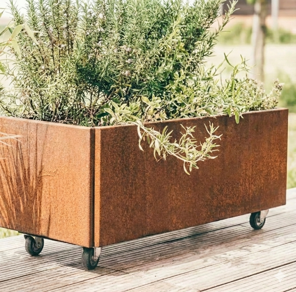 Plantekasser Land Classic, jern/rust (Bredde: 60 cm)