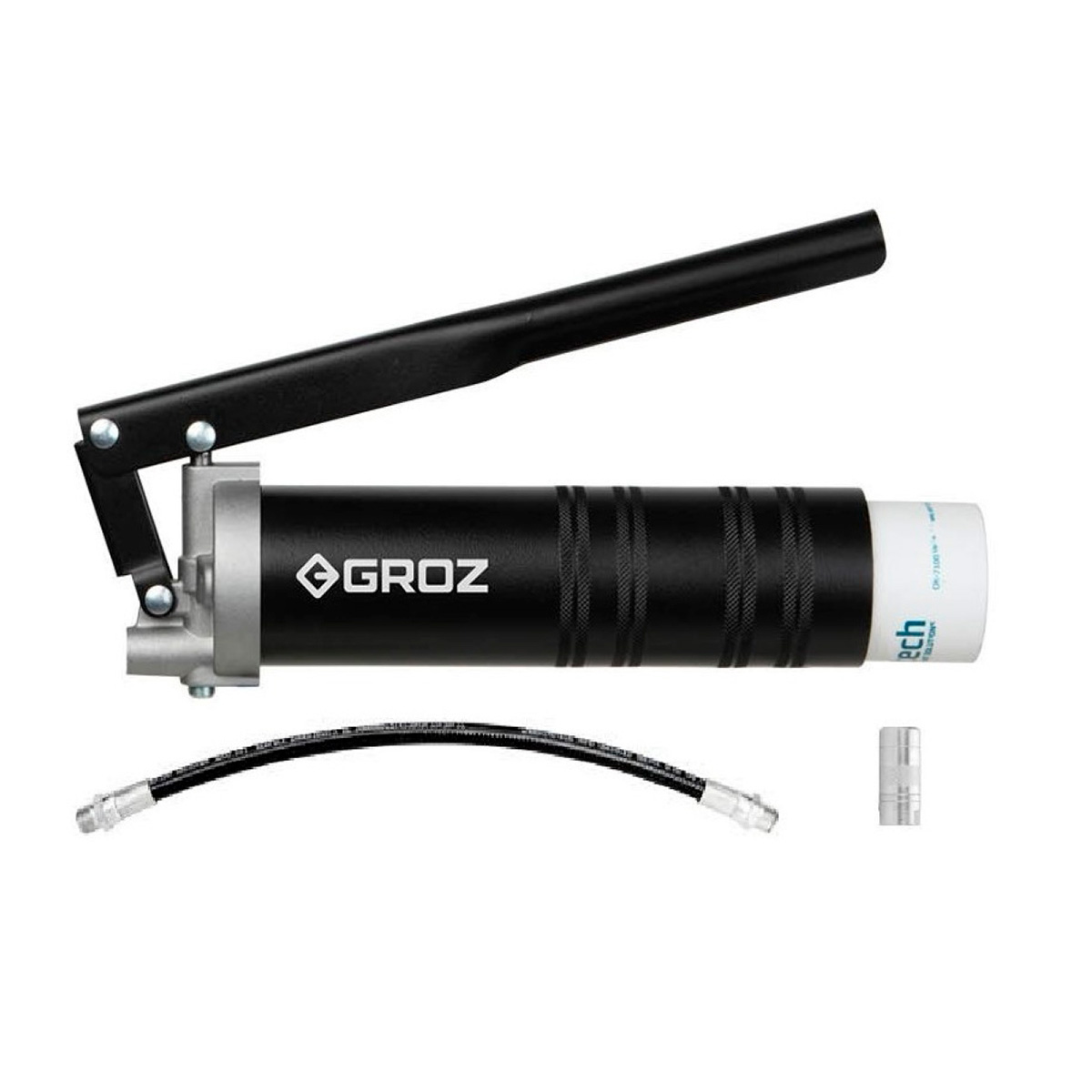 Groz Spin-On fedtpresser, 2-hånds m. slange