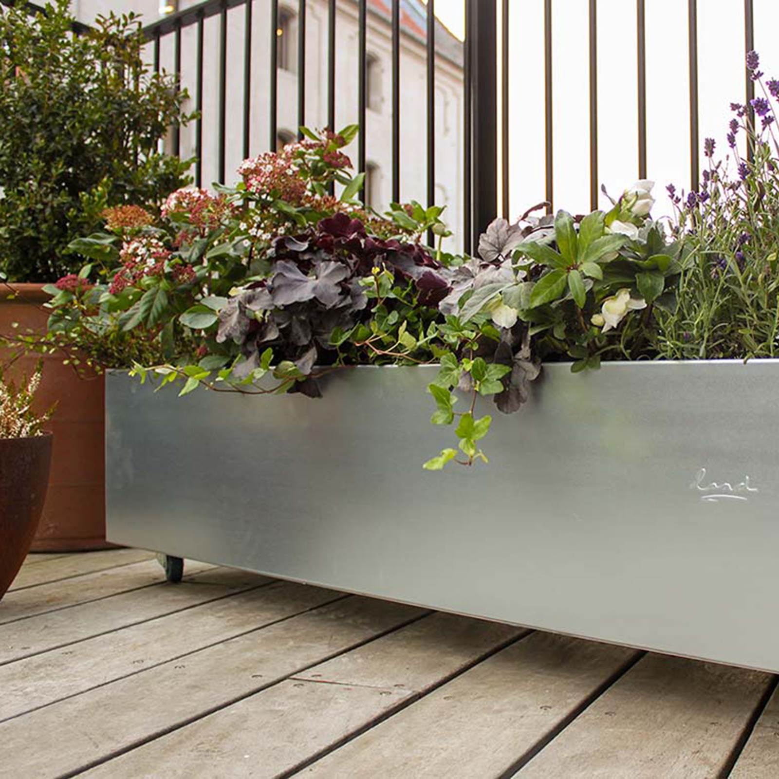 Blomlådor i Land Classic, galvaniderad Blomlådor i Land Classic, galvaniderad