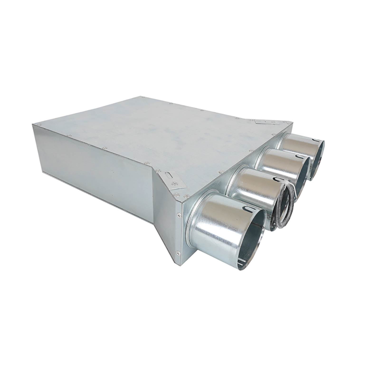 TriaAir lige fordelerboks til rist 300x100 L390, 4 muffer - ø75 TriaAir lige fordelerboks til rist 300x100 L390, 4 muffer - ø75